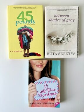 Young Adult Teen Book Bundle, 45 Pounds, Between Shades of Gray, 13 Envelopes